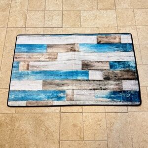 Blue and Brown Patterned Rug